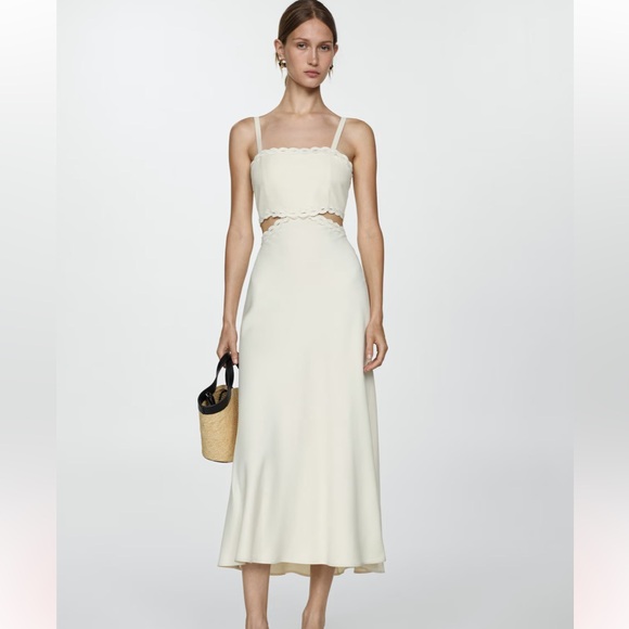 Mango Cream Maxi Dress - Picture 1 of 8